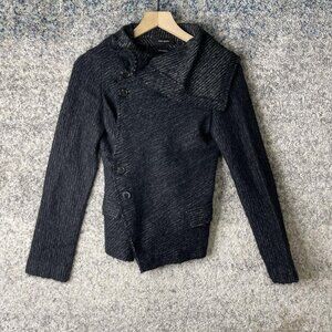Isabel Marant Jacket Womens Small Wool Blend Asymmetric Button Up Textured Coat